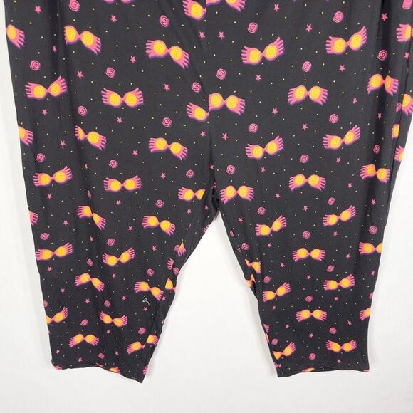 Torrid Plus Size 4X Pajama‎ Pants Harry Potter Sleep Crop Luna Glasses Black 572 - Picture 8 of 15